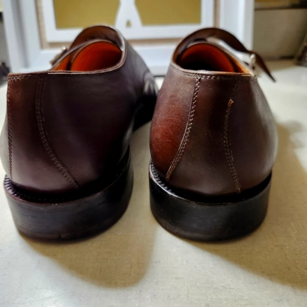 Walter Steiger Brown Leather Men's Shoes Size 11 Designer Footwear Classic. GUC